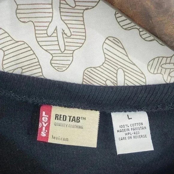 Levi's Red tab Thermal V neck Men's Sweater‎ Size L 9789 - Picture 7 of 8